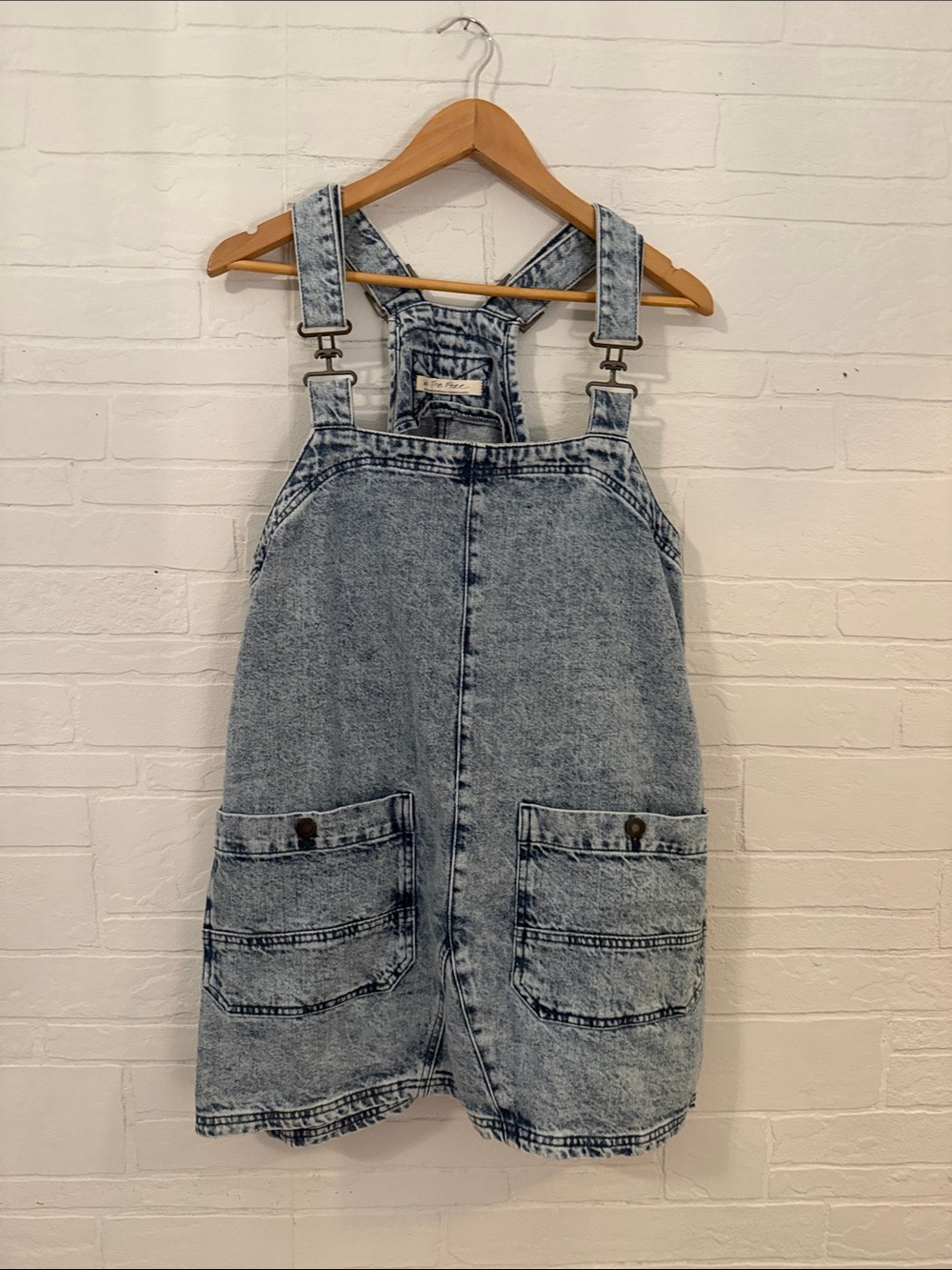 We the Free by Free People  Wash Denim Pinafore Dress NWT